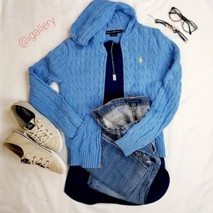 Ralph Lauren jean & knit sweater jacket bundle.